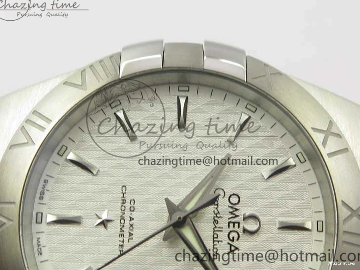 0423 Constellation 38mm SS VSF 1:1 Best Edition White Textured Dial on SS Bracelet A8500 Super Clone EasyCare 7919